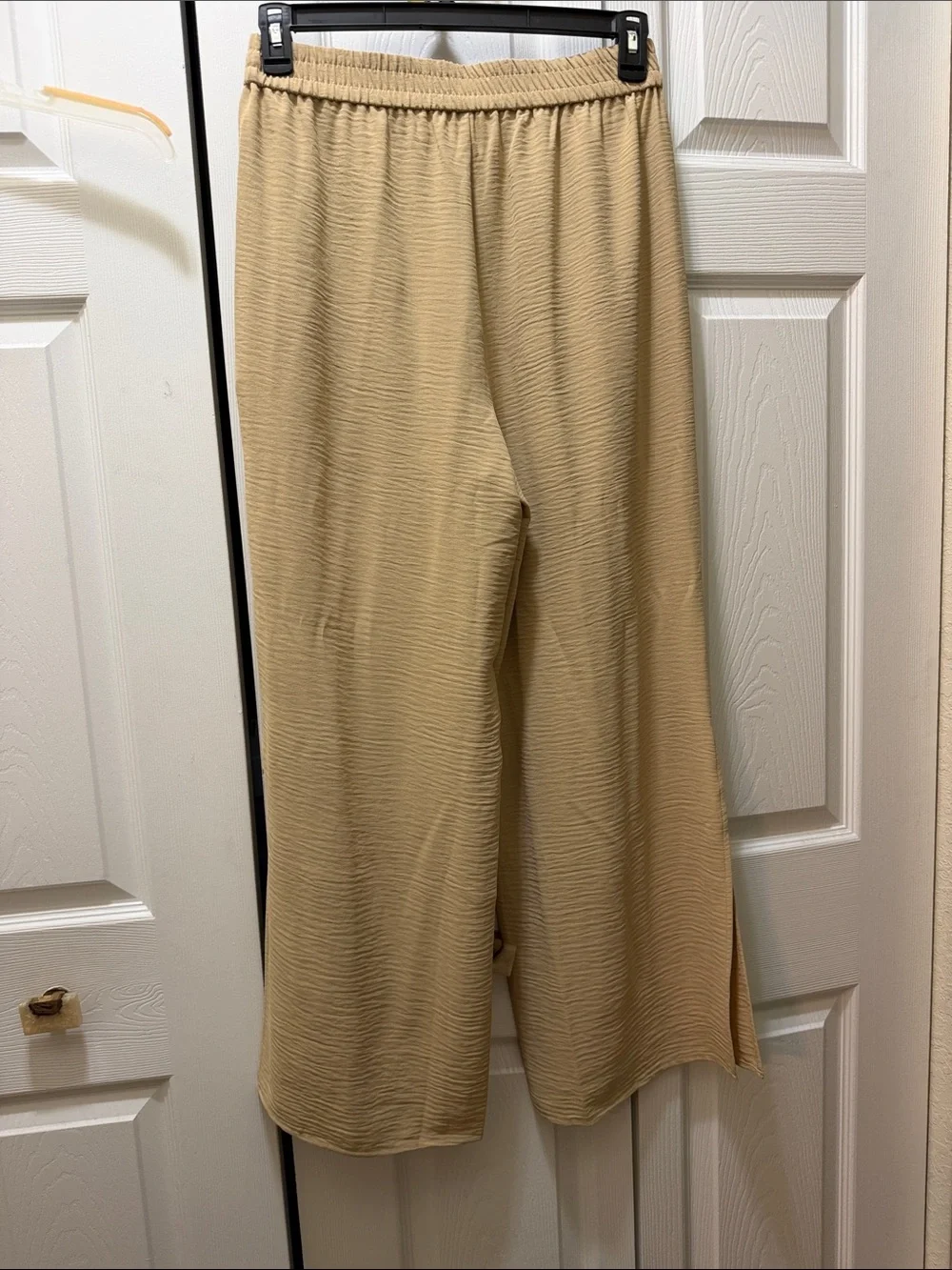 Michael Kors Beige Wide-Leg Drawstring Pants